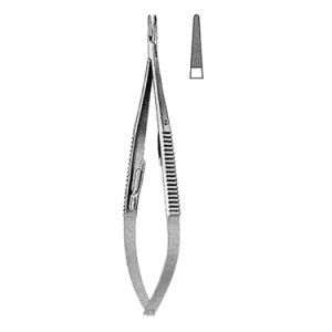 Castroviejo Needle Holders 21 0 cm, Straight, Carb Bite Jaws, Micro Profile