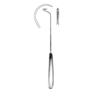 Deschamps Ligature Needles 24 0 cm, Curved to Left for Right Hand