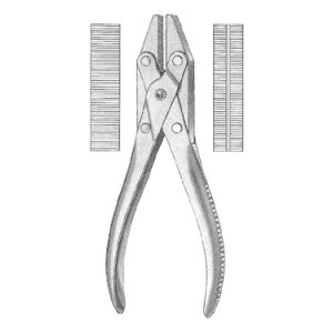 Parallel Plier 18 0 cm, Grooved 10 mm Wide Jaws for Pin Removal