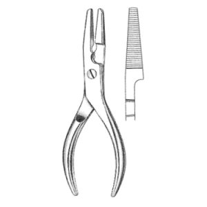 Flat Nose Plier 16 5 cm, Side Cutting Blades, Tips Taper to 3 5 mm