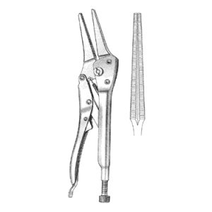 Heavy Duty Locking Plier 24 0 cm, 5 mm Wide Tip