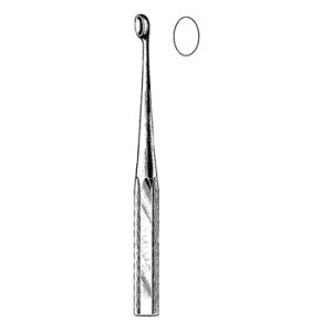 Bruns Oval Cup Curette 23 0 cm, Straight, Size 4