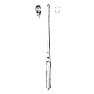 Semmes (Howard) Spinal Curette 23 0 cm, 4 mm x 7 mm Cup, Straight