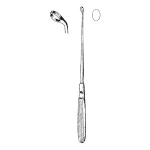 Semmes (Howard) Spinal Curette 23 0 cm, 4 mm x 7 mm Cup, Acute Angle
