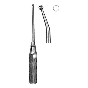 Cone Ring Bone Curette 23 0 cm, Straight, Size 3, 3 mm Diameter