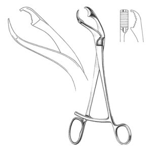 Verbrugge Bone Holding Forceps 17 5 cm, 5 0 mm