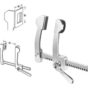Cooley Rib Spreaders 16 mm x 30 mm x 105 mm, Pediatric Size
