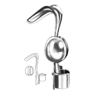 Samuel Vaginal Speculum 85 mm x 36 mm, Complete with Removable Weight and Metal Strainer with Perforated Bottom