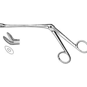 Wilde Rongeur Fenestrated Jaws, Up Angled 23 0 cm Shaft, 5 mm Bite