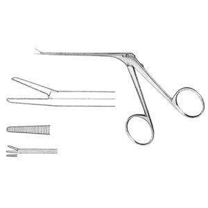 Micro Ear Forceps 80 mm Shaft, 4 0 mm x 0 8 mm Serrated Jaw, Straight