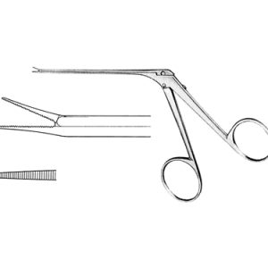 Mini Mcgee Alligator Micro Ear Forceps, 3 5 mm x 0 6 mm Serrated Jaw, Straight