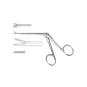 Micro Ear Forceps 80 mm Shaft, 4 0 mm x 0 6 mm Serrated Jaw, Straight