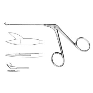 Wullstein Micro Ear Scissors, 4 0 mm Blade Size, Curved Up