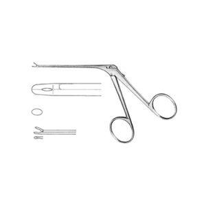 Micro Cup Shaped Forceps 80 mm Shaft, 4 0 mm Jaw Length, 0 9 mm x 1 0 mm Cup, Straight