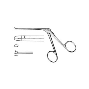 Micro Cup Shaped Forceps 80 mm Shaft, 3 5 mm Jaw Length, 0 5 mm x 0 5 mm Cup, Straight