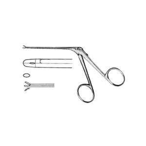 Micro Cup Shaped Forceps 80 mm Shaft, 3 5 mm Jaw Length, 0 5 mm x 0 5 mm Cup, Left