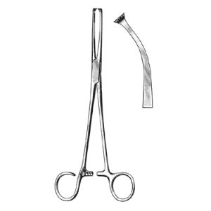 Clover Tonsil Seizing Forceps 19 0 cm, Curved