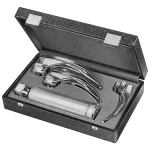 McIntosh Laryngoscopes Consisting Of Battery Handle (Without Battery) With 3 Blades