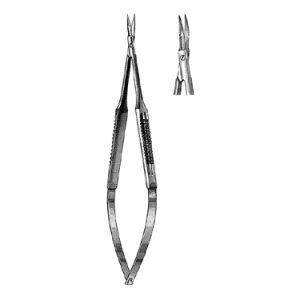 Microsurgical Scissors 15 0 cm, Wide Handle, Micro Blade, Curved