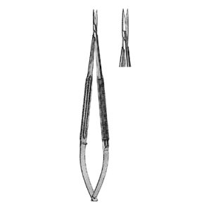 Microsurgical Scissors 18 0 cm, Round Handle, Regular Blade, Straight