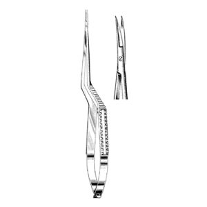 Yasargil Scissors 22 0 cm, Bayonet Handle, Curved, Regular Blade