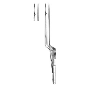 Jacobsons Forceps 18 5 cm, Bayonet Handle, Blunt Tips