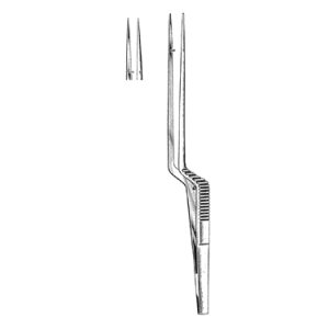 Jacobsons Forceps 18 5 cm, Bayonet Handle, Sharp Tips
