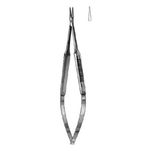 Microsurgical Needle Holder 15 0 cm, Round Handle, Straight Jaws