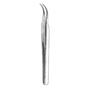 Jewelers Style Forceps, Style 7: Very Fine, Curved