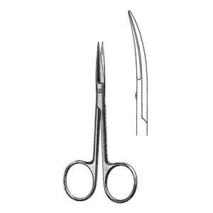 Knapp Iris Scissors 10 1 cm, 25 mm Blades, Curved, Sharp Sharp