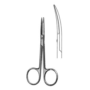 Knapp Iris Scissors 10 1 cm, 25 mm Blades, Curved, Sharp Blunt