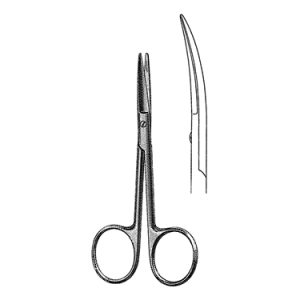 Knapp Iris Scissors 10 1 cm, 25 mm Blades, Curved, Blunt Blunt