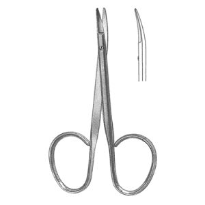 Utility Scissors 10 5 cm, 15 mm Blades, Flat Shanks, Curved