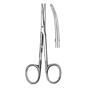Strabismus Scissors 11 4 cm, 30 mm Blades, Carb Edge, Curved