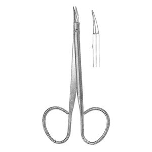 Stitch Scissors 12 4 cm, 13 mm Blades, Curved, Fine Sharp Tips, Flat Shanks