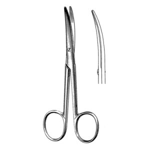 Enucleation Scissors 13 0 cm, 32 mm Blades, Strong Curve