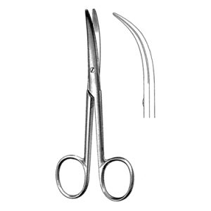Enucleation Scissors 13 0 cm, 32 mm Blades, Light Curve