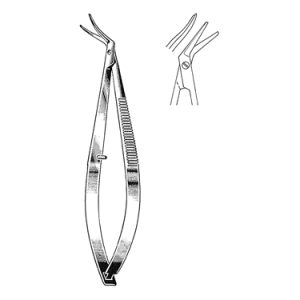 Castroviejo Corneal Section Scissors 10 8 cm, 13 mm Blades, Right, Standard, Curved, Blunt Tips