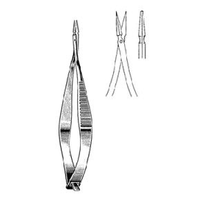 Vannas Capsulotomy Scissors 8 2 cm, Sharp Tips, Straight, 5 mm Blades