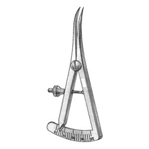 Castroviejo Caliper 8 6 cm, Curved