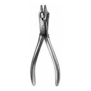 Hackstock Wire Bending Plier, Longitudinal Groove in Jaw