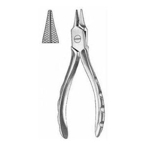 Hackstock Wire Bending Plier, Longitudinal Groove in Jaw