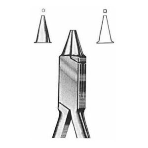 Angle Wire Bending Plier 12 5 cm, 0 5 0 7 mm, with tungsten carbide jaws