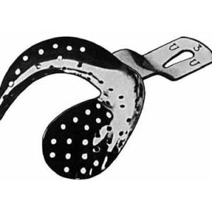 Impression Tray Inf U (UU), Edentulous Lower Jaws, Perforated, Fig  1