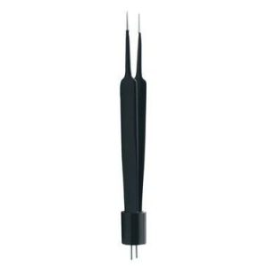 Jeweler Non Stick Forceps # 5 , 4 1/2" (11 5 cm)  Tip Size: 0 3 mm, 0 5 mm