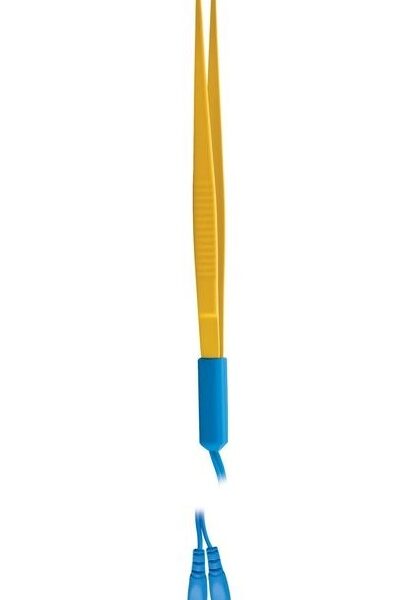 Straight Disposable Bipolar Forceps 7" (17 8 cm) With Disposable Bipolar Cable 4 0 m Tip Size: 0 3 mm, 0 5 mm, 1 0 mm, 1 5 mm, 2 0 mm