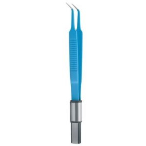 McPherson European Bipolar Forceps Angled 3 1/2" (9 0 cm) Tip Size: 0 3 mm, 0 5 mm