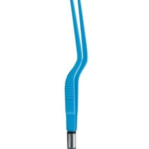 Bayonet European Bipolar Forceps Angled Down 7" (17 8 cm) Tip Size: 0 3 mm, 0 5 mm, 1 0 mm, 1 5 mm, 2 0 mm