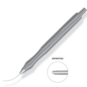 Aspiration Hand Pieces With Male Connector, 105mm, 21 G, 0 35mm Single Side Port Facing Into Curve