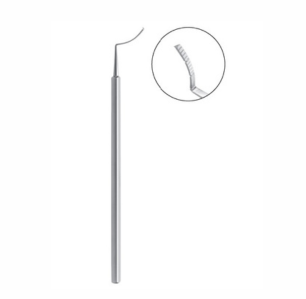Helveston Scleral Ruler, 150mm, With Notches In 5mm Increments, Single Marking Tooth At Tip